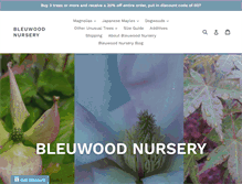 Tablet Screenshot of bleuwoodnursery.com
